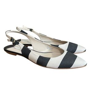 Boden striped slingback flats 8.5